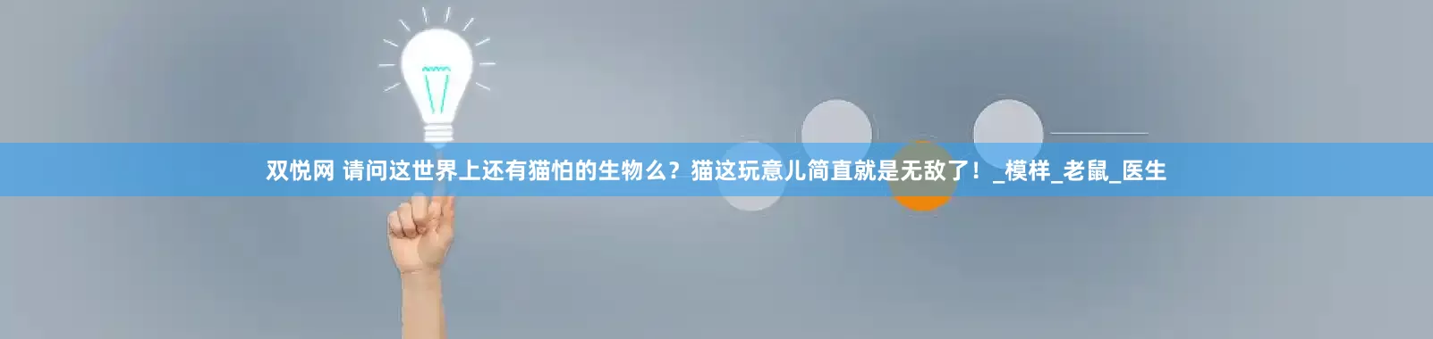 双悦网 请问这世界上还有猫怕的生物么？猫这玩意儿简直就是无敌了！_模样_老鼠_医生